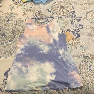 tie dye tank top , never worn , size-12-14